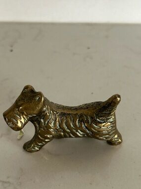 Vintage Brass Scottie Dog Figurine (B)